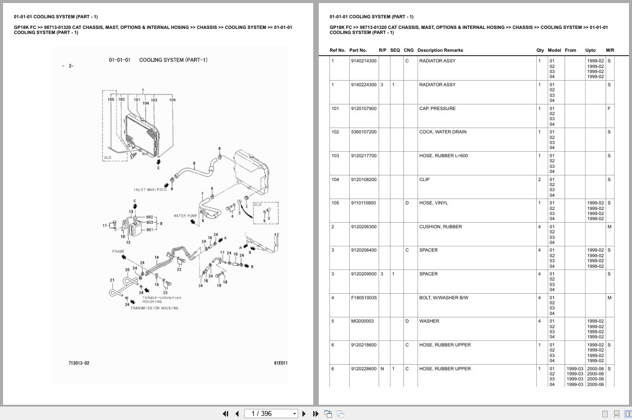 Caterpillar Forklift GP18K FC Europe Parts Catalog (1)