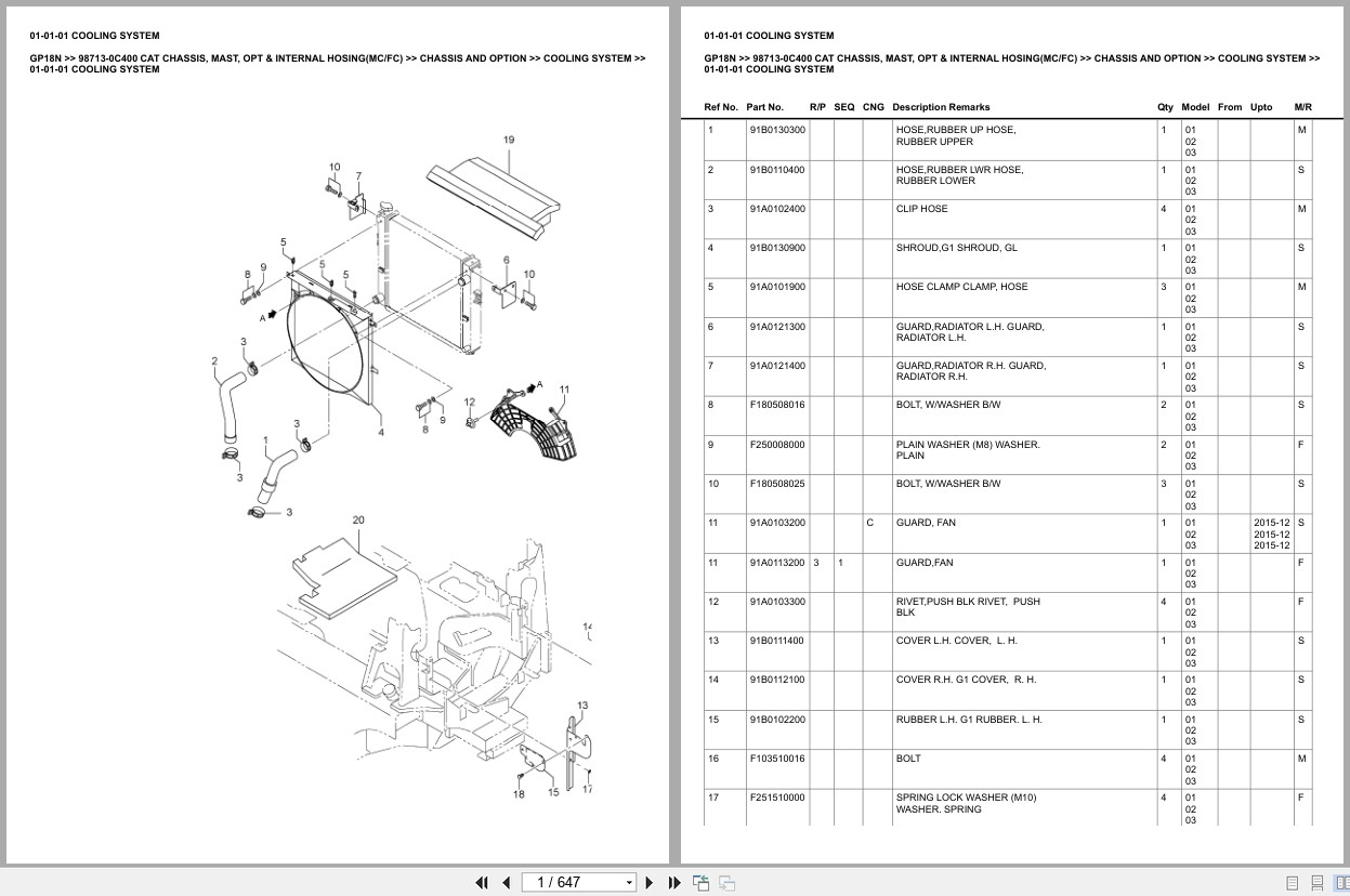 Caterpillar Forklift GP18N Europe Parts Catalog (1)