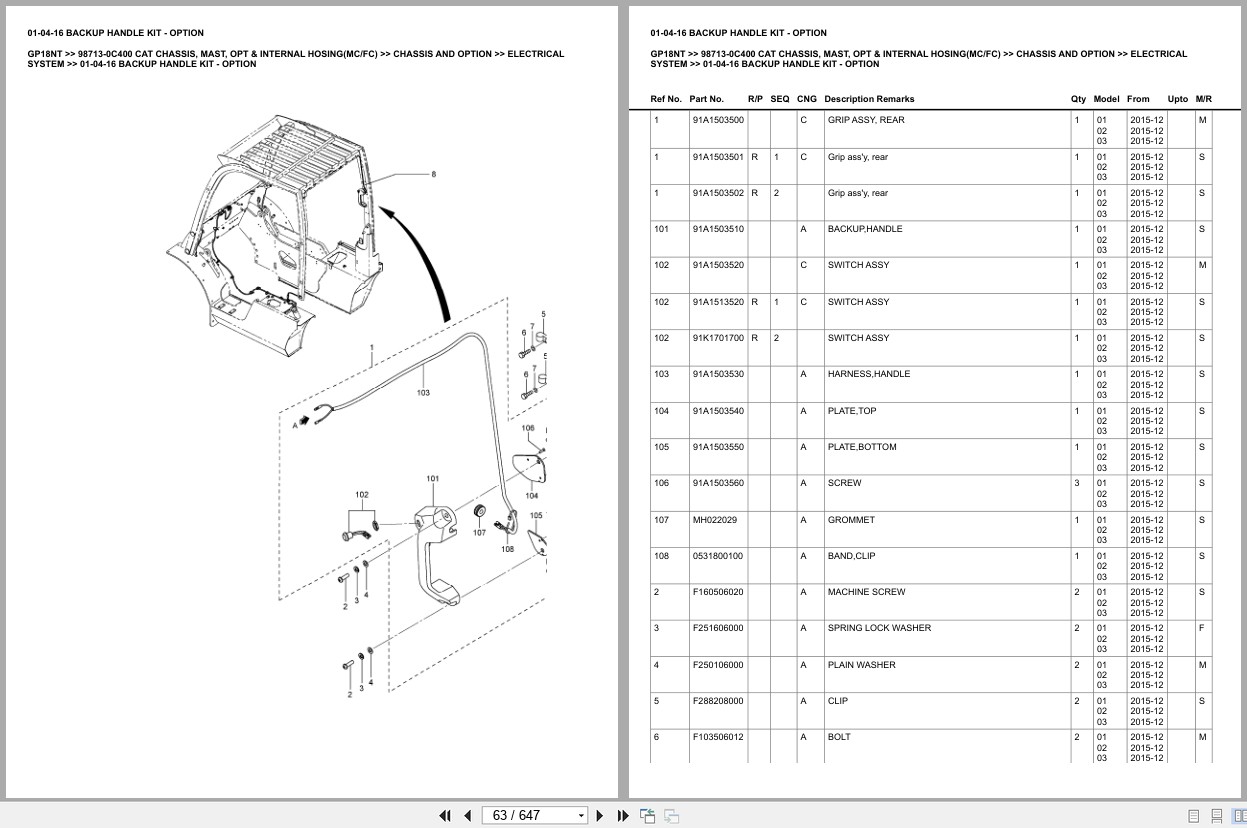 Caterpillar Forklift GP18NT Europe Parts Catalog (2)