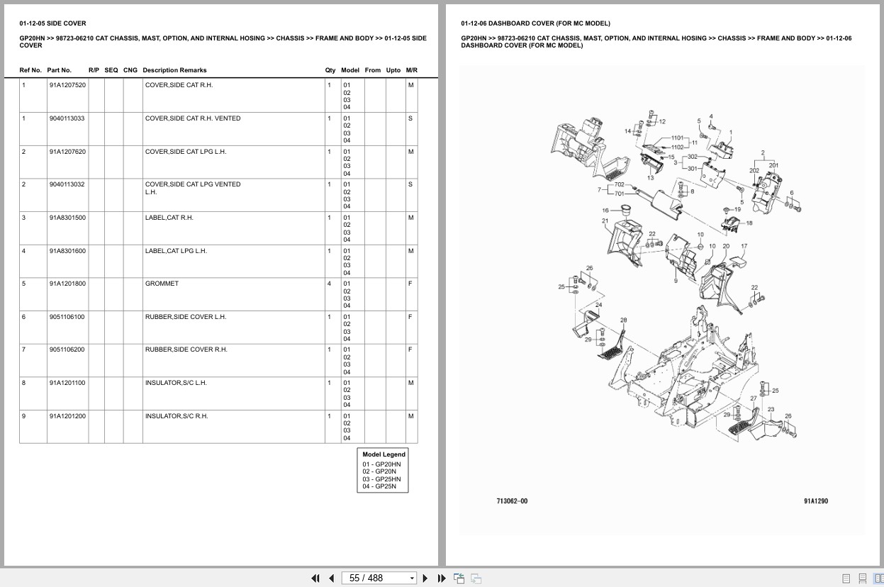 Caterpillar Forklift GP20HN Europe Parts Catalog (2)