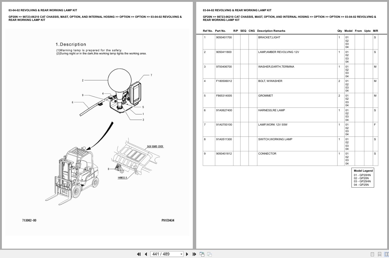 Caterpillar Forklift GP20N Europe Parts Catalog (2)