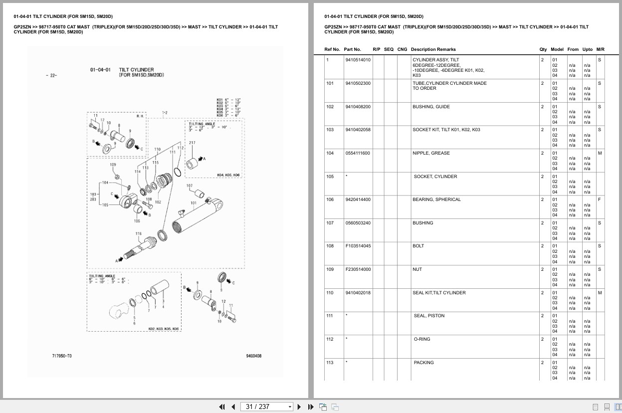 Caterpillar Forklift GP25ZN Europe Parts Catalog (2)