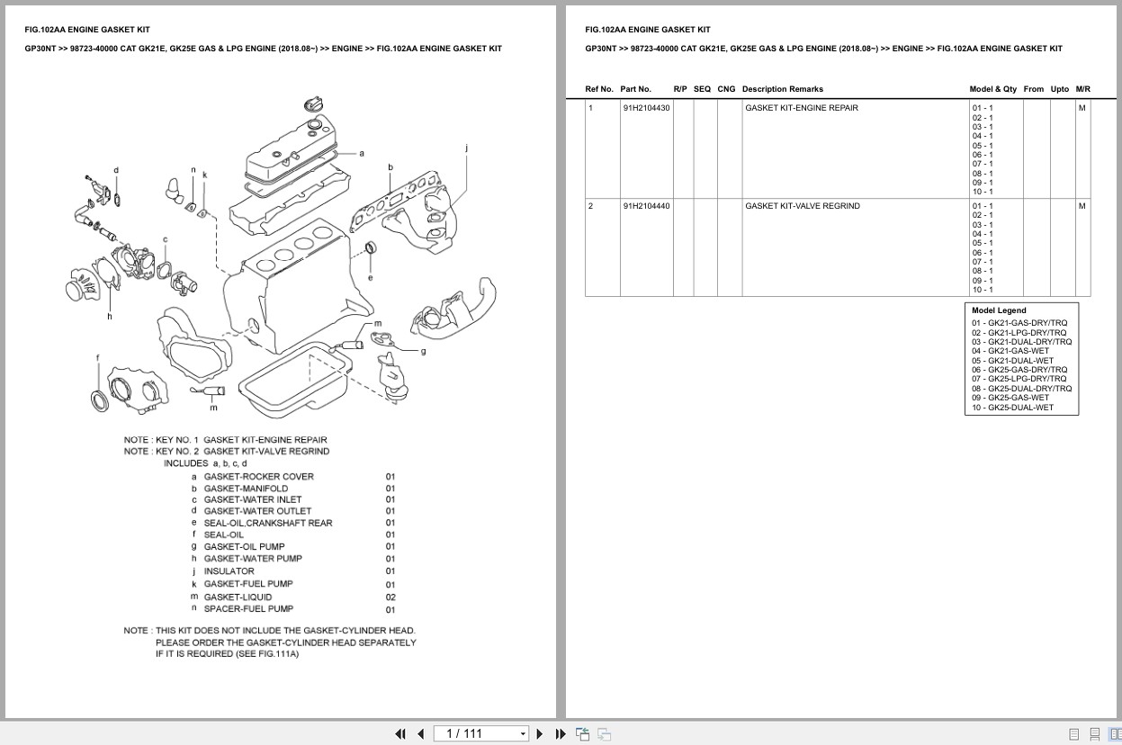 Caterpillar Forklift GP30NT Europe Parts Catalog (1)