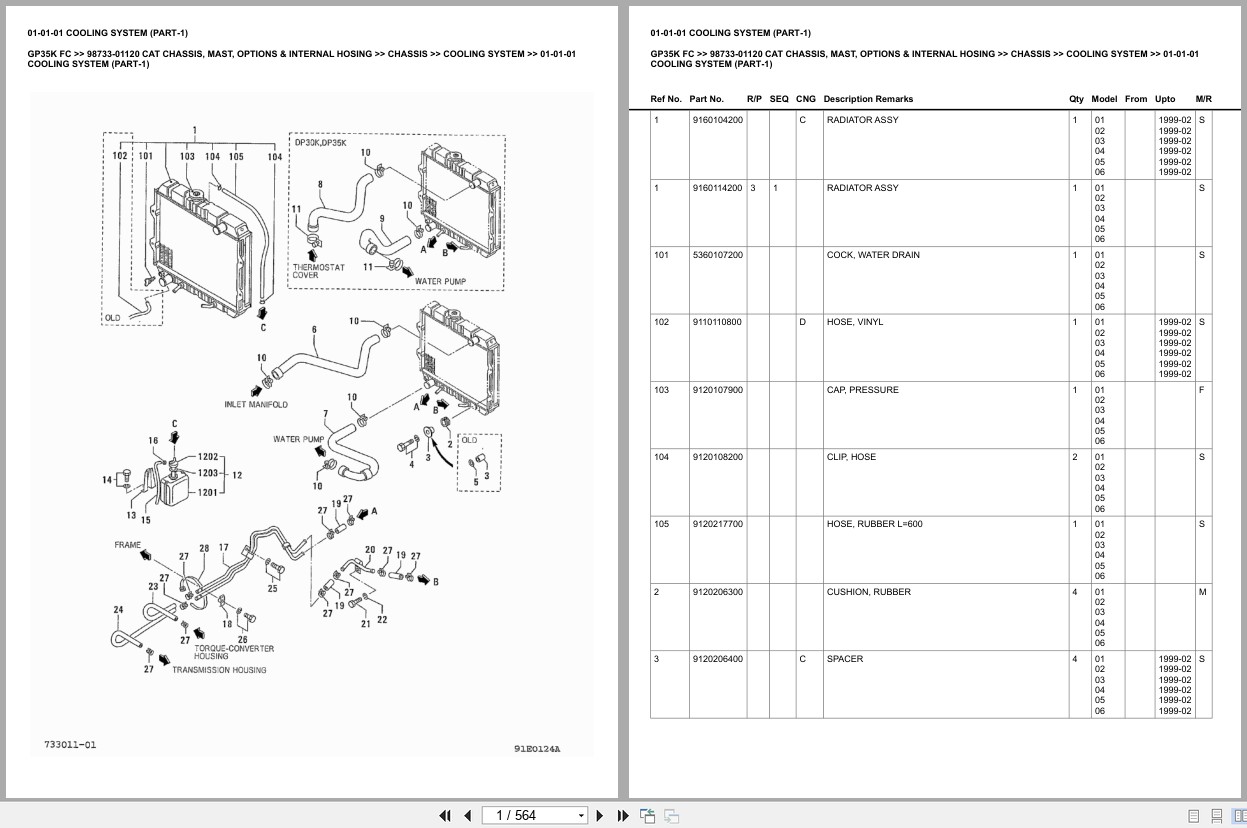 Caterpillar Forklift GP35K FC Europe Parts Catalog (2)