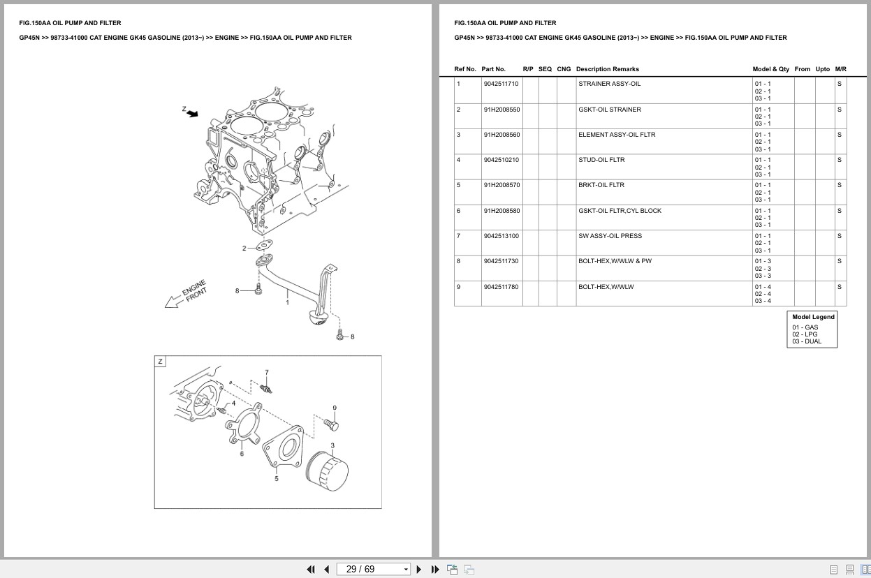 Caterpillar Forklift GP45N Europe Parts Catalog (2)