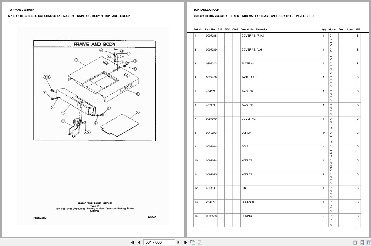 Caterpillar Forklift M70B Europe Parts Catalog (2)