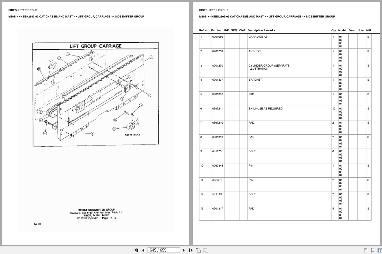 Caterpillar Forklift M80B Europe Parts Catalog (2)