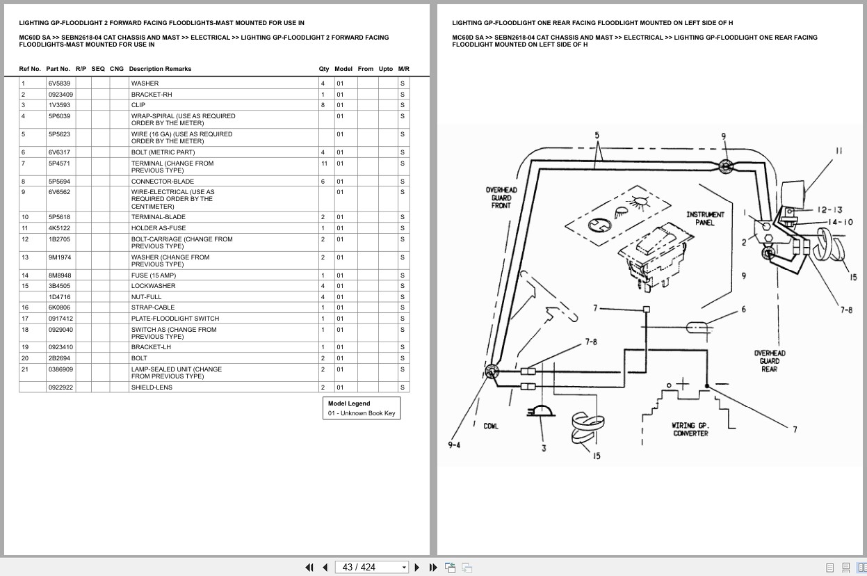 Caterpillar Forklift MC60D SA Europe Parts Catalog (2)