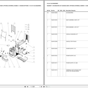 Caterpillar Forklift NO20N2P Chassis Mast Options Internal Hosing Europe Parts Catalog DOC00035788 (1)