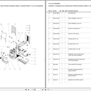 Caterpillar Forklift NO20N2XP Chassis Mast Options Internal Hosing Europe Parts Catalog DOC00039432 (1)