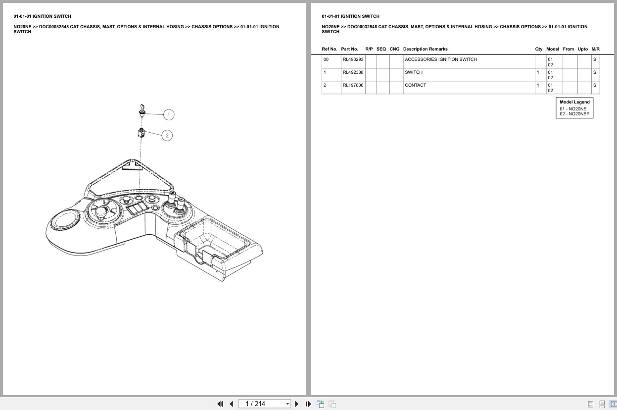 Caterpillar Forklift NO20NE Europe Parts Catalog (1)