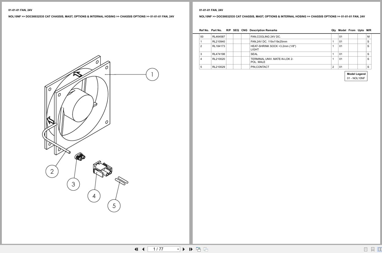 Caterpillar Forklift NOL10NF Europe Parts Catalog (1)