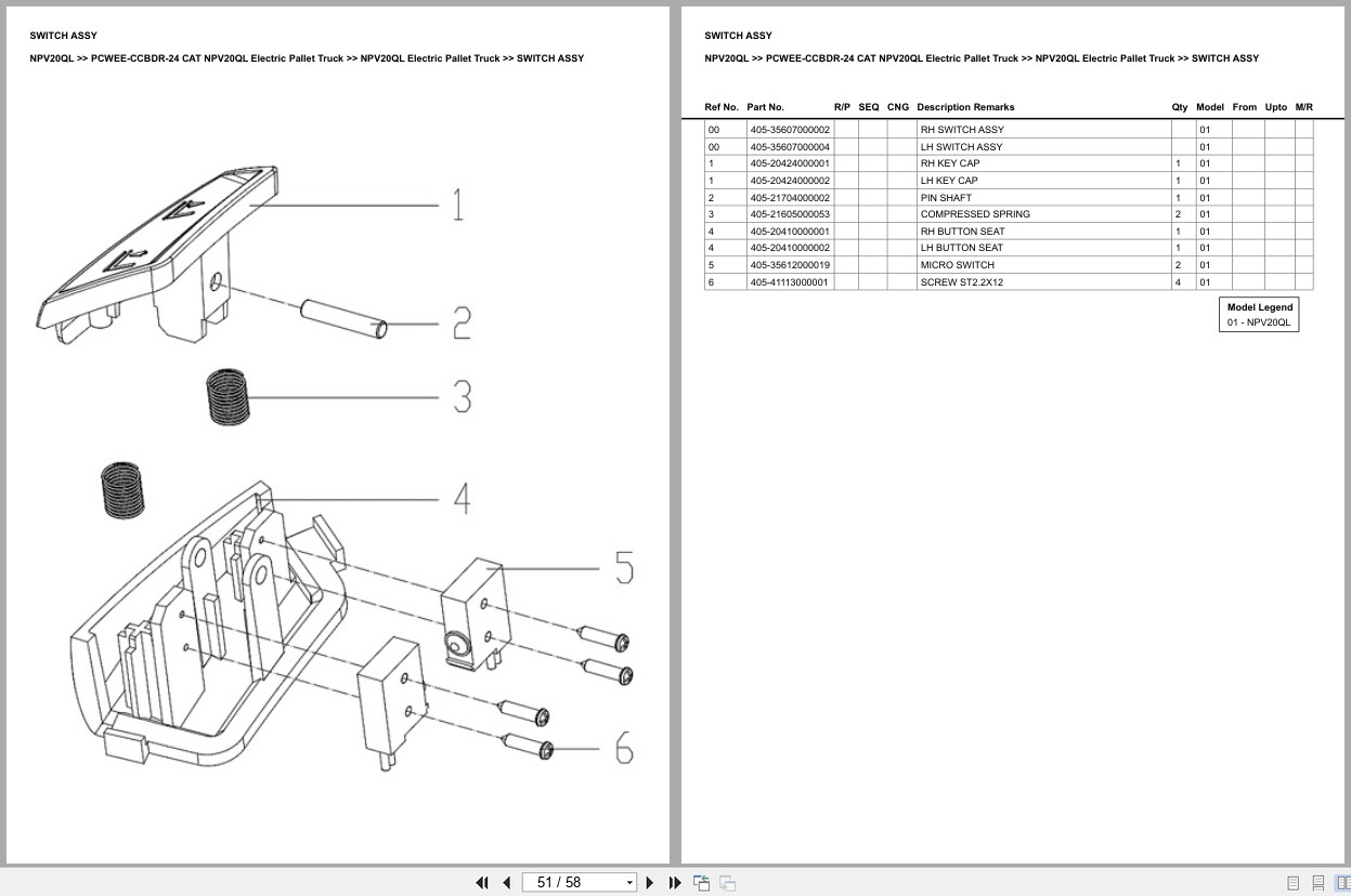 Caterpillar Forklift NPV20QL Europe Parts Catalog (2)