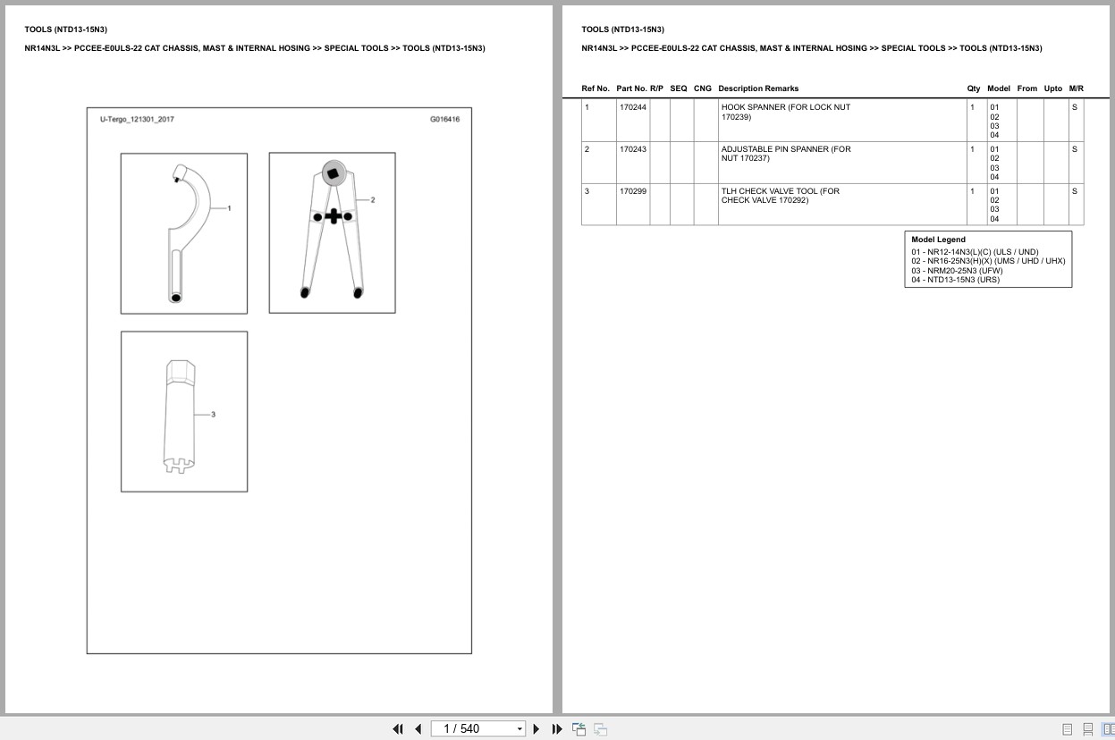 Caterpillar Forklift NR14N3L Europe Parts Catalog (1)