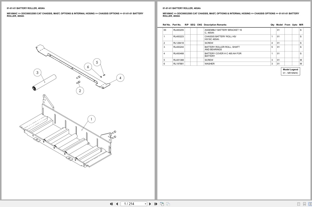 Caterpillar Forklift NR16NHC Europe Parts Catalog (1)