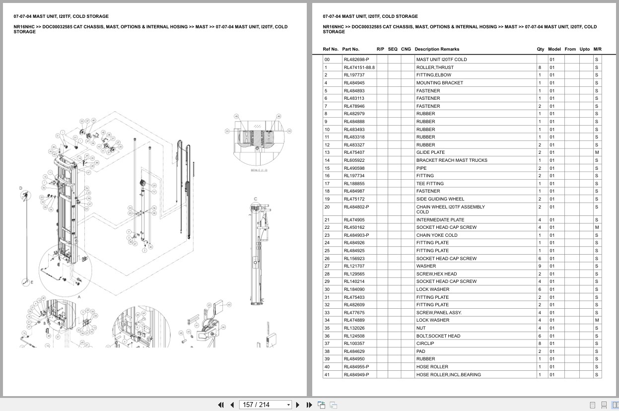 Caterpillar Forklift NR16NHC Europe Parts Catalog (2)
