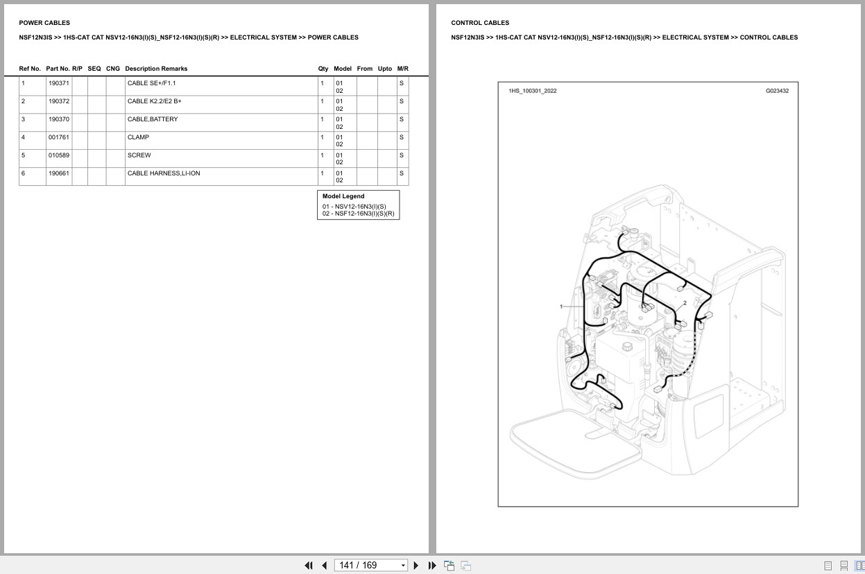 Caterpillar Forklift NSF12N3IS 1HS NSV12 16N3(I)(S) NSF12 16N3(I)(S)(R) Europe Parts Catalog (2)