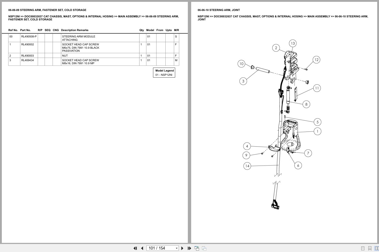 Caterpillar Forklift NSP12NI Europe Parts Catalog (2)