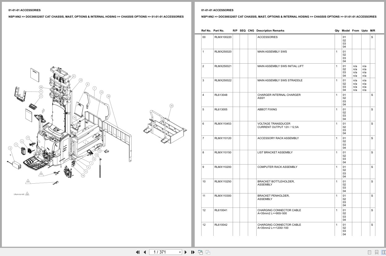 Caterpillar Forklift NSP14N2 Europe Parts Catalog (1)