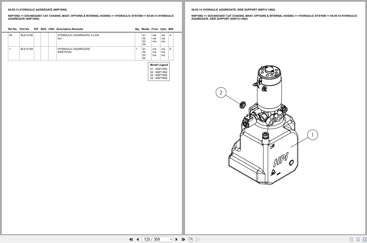 Caterpillar Forklift NSP16N2 Europe Parts Catalog (2)