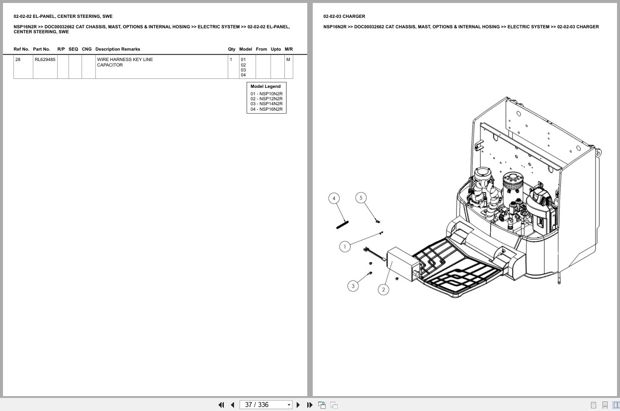 Caterpillar Forklift NSP16N2R Europe Parts Catalog (2)