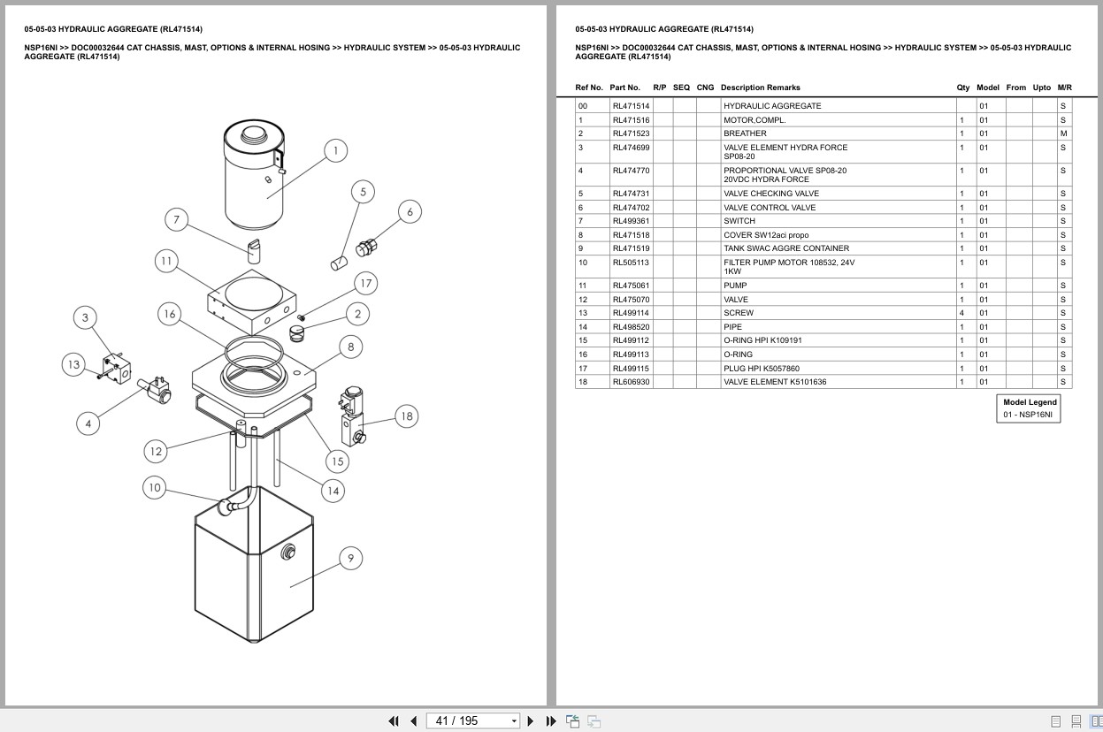 Caterpillar Forklift NSP16NI Europe Parts Catalog (2)