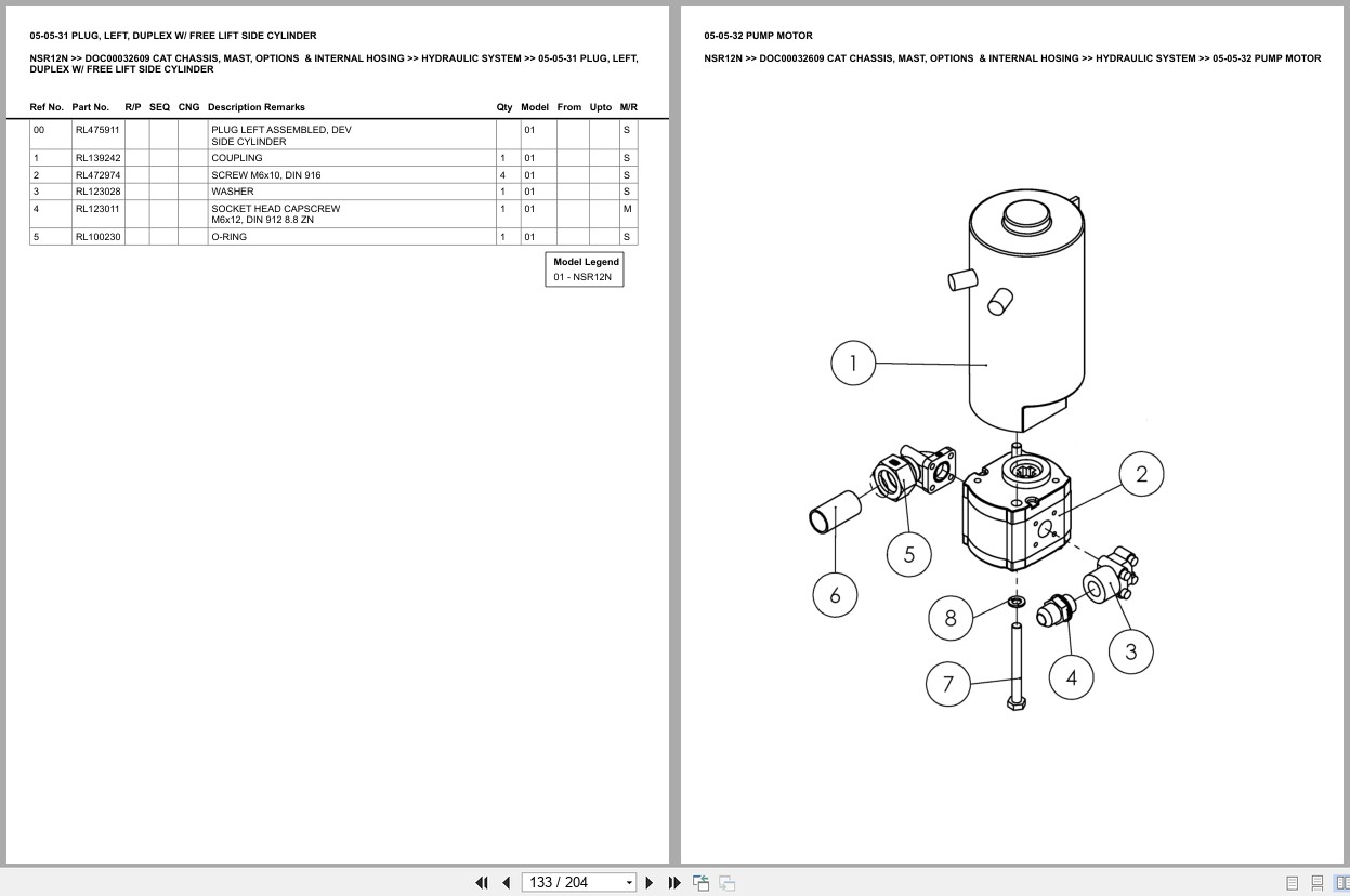 Caterpillar Forklift NSR12N Europe Parts Catalog (2)