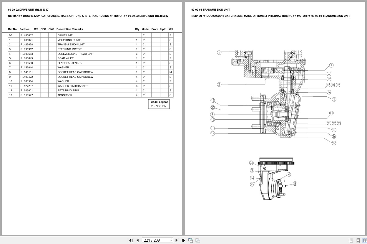 Caterpillar Forklift NSR16N Europe Parts Catalog (2)