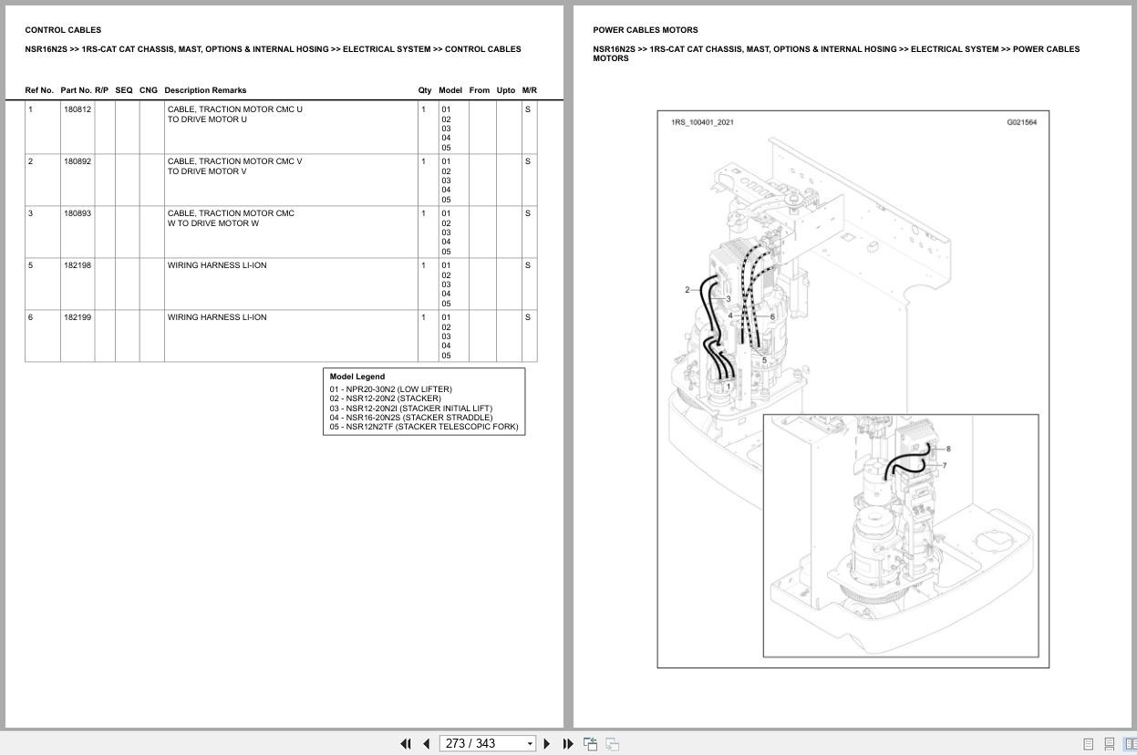 Caterpillar Forklift NSR16N2S Europe Parts Catalog (2)