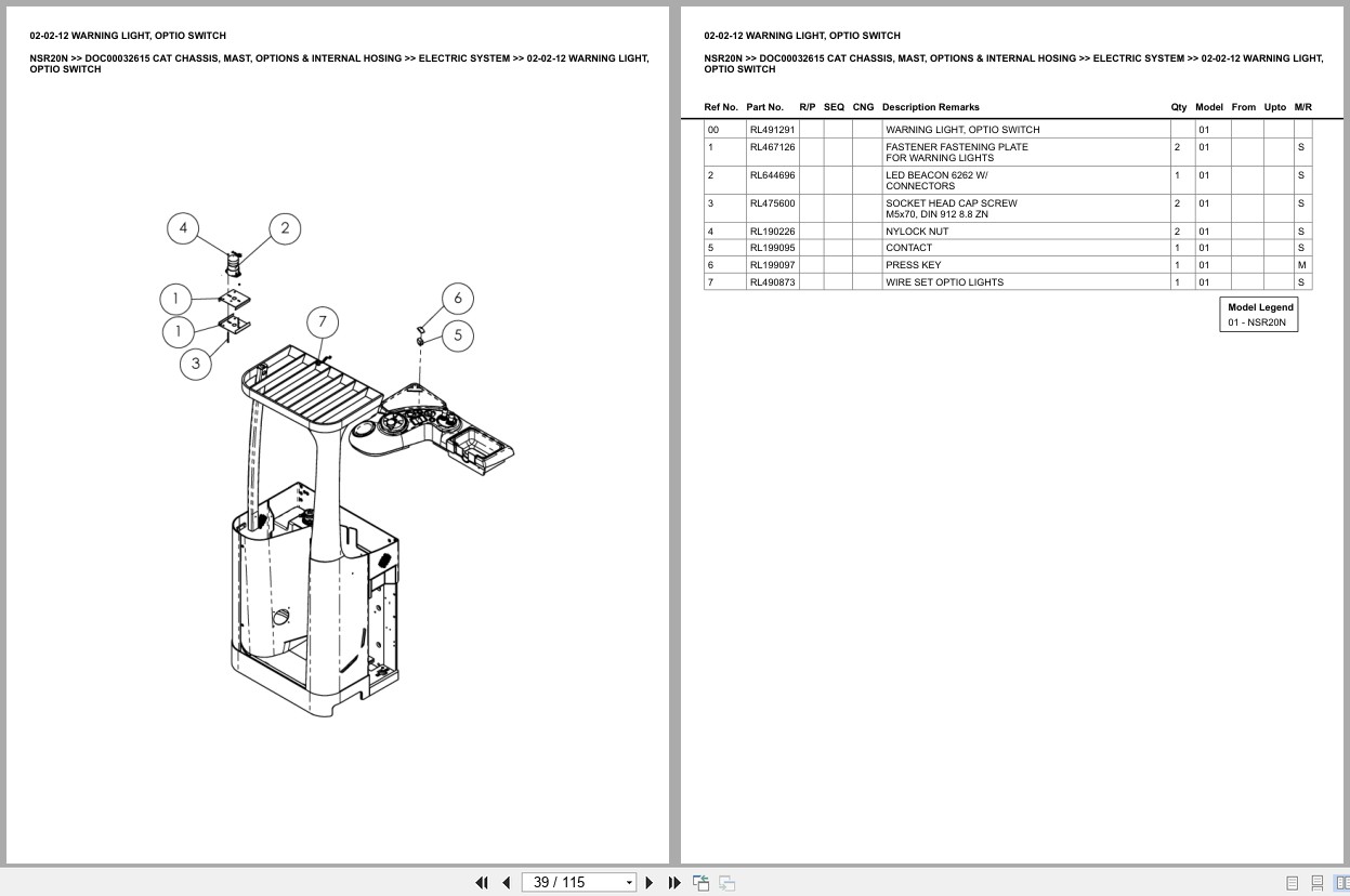Caterpillar Forklift NSR20N Europe Parts Catalog (2)