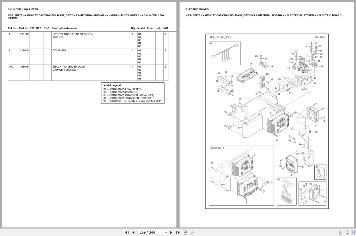 Caterpillar Forklift NSS12N2TF Europe Parts Catalog (2)