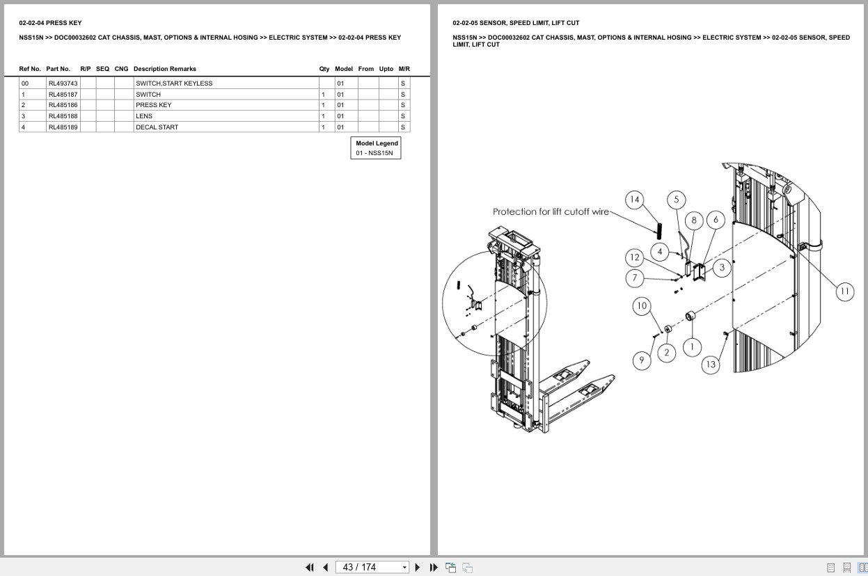 Caterpillar Forklift NSS15N Europe Parts Catalog (2)