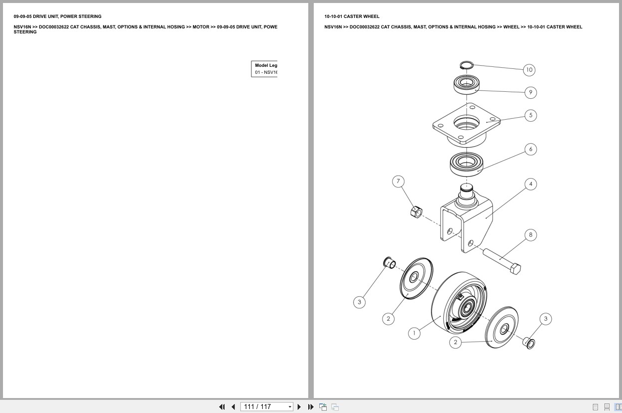 Caterpillar Forklift NSV16N Europe Parts Catalog (2)