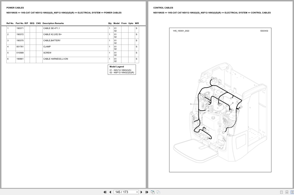 Caterpillar Forklift NSV16N3S 1HS NSV12 16N3(I)(S) NSF12 16N3(I)(S)(R) Europe Parts Catalog (2)