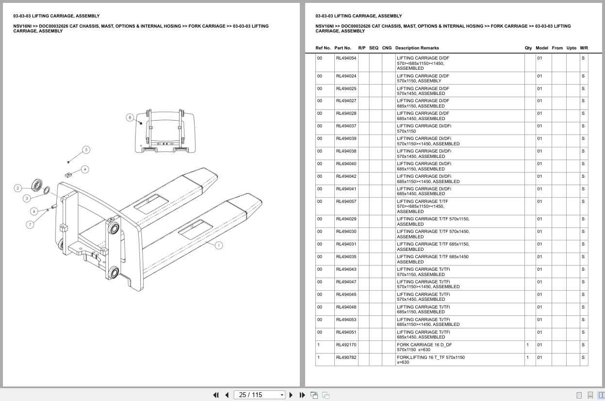 Caterpillar Forklift NSV16NI Europe Parts Catalog (2)