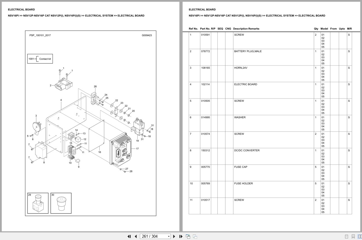 Caterpillar Forklift NSV16PI NSV12P NSV16P NSV12P(I) NSV16P(I)(S) Europe Parts Catalog (2)