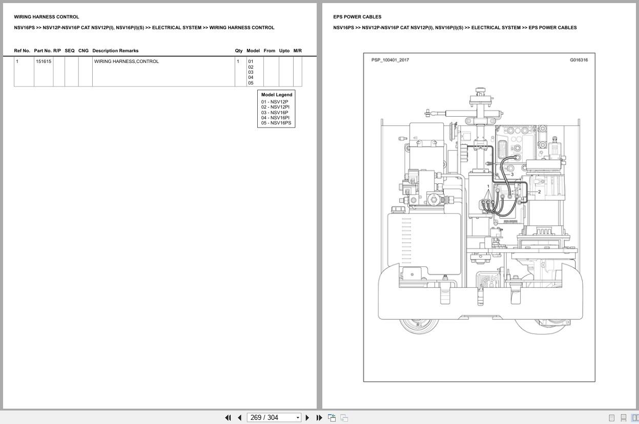 Caterpillar Forklift NSV16PS NSV12P NSV16P NSV12P(I) NSV16P(I)(S) Europe Parts Catalog (2)
