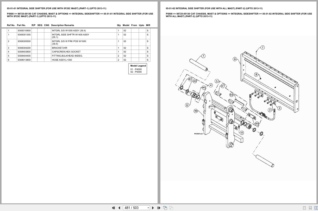 Caterpillar Forklift P5000 Europe Parts Catalog (2)
