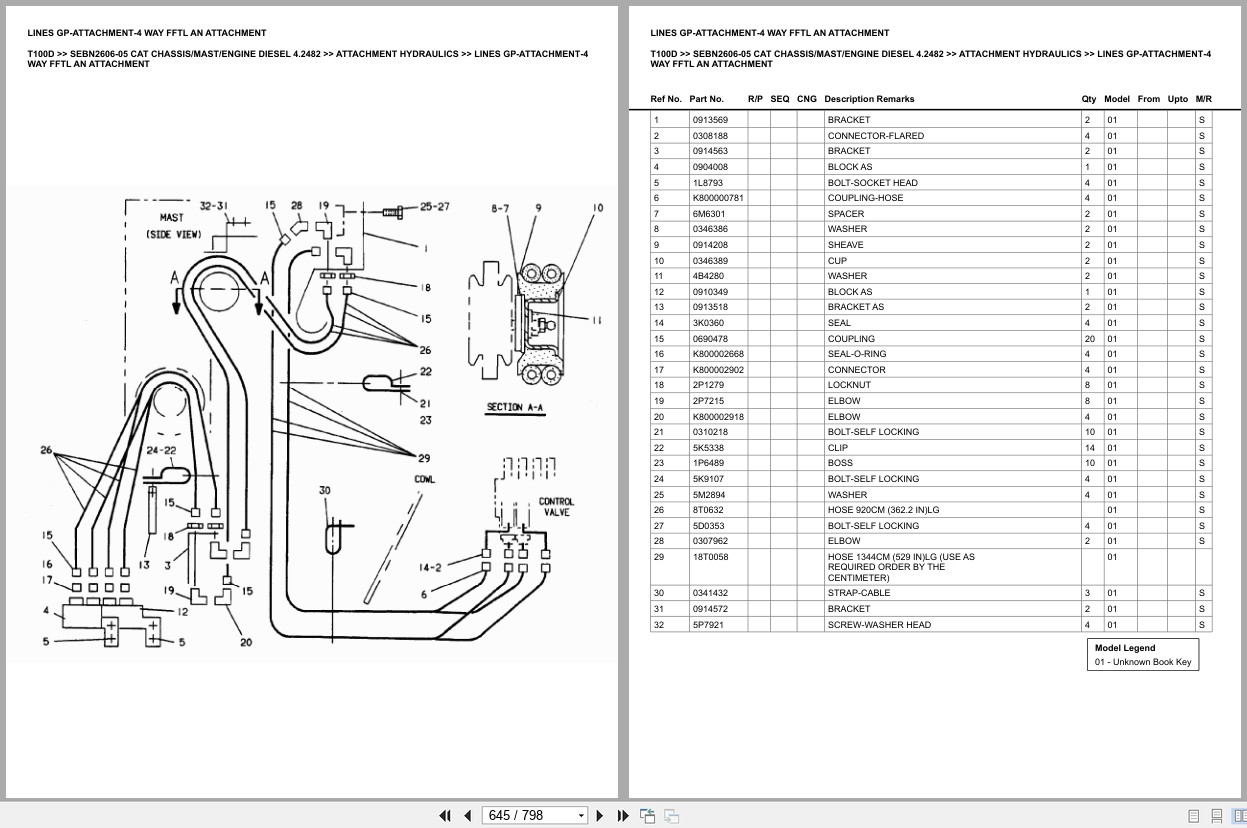 Caterpillar Forklift T100D Europe Parts Catalog (2)