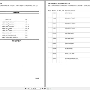Caterpillar Forklift T30D Chassis Mast Engine XN1P Europe Parts Catalog SEBN2585 (1)