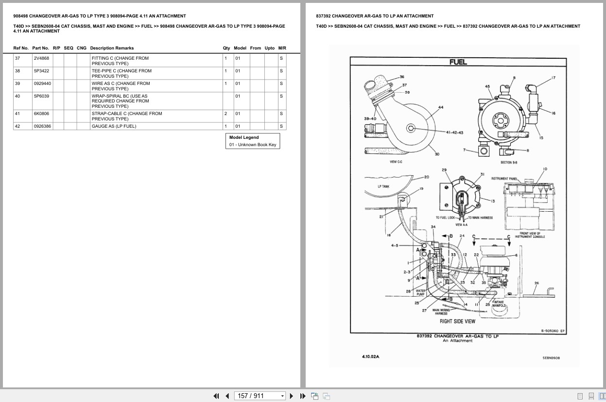 Caterpillar Forklift T40D Europe Parts Catalog (2)