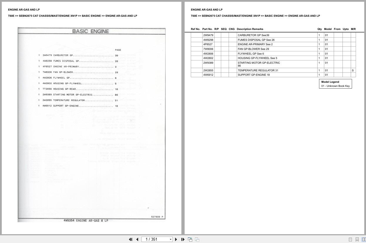 Caterpillar Forklift T60E Europe Parts Catalog (1)