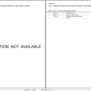 Caterpillar Forklift V135C Chassis Mast Engine 4.236 Diesel Europe Parts Catalog SEBN2669 (1)
