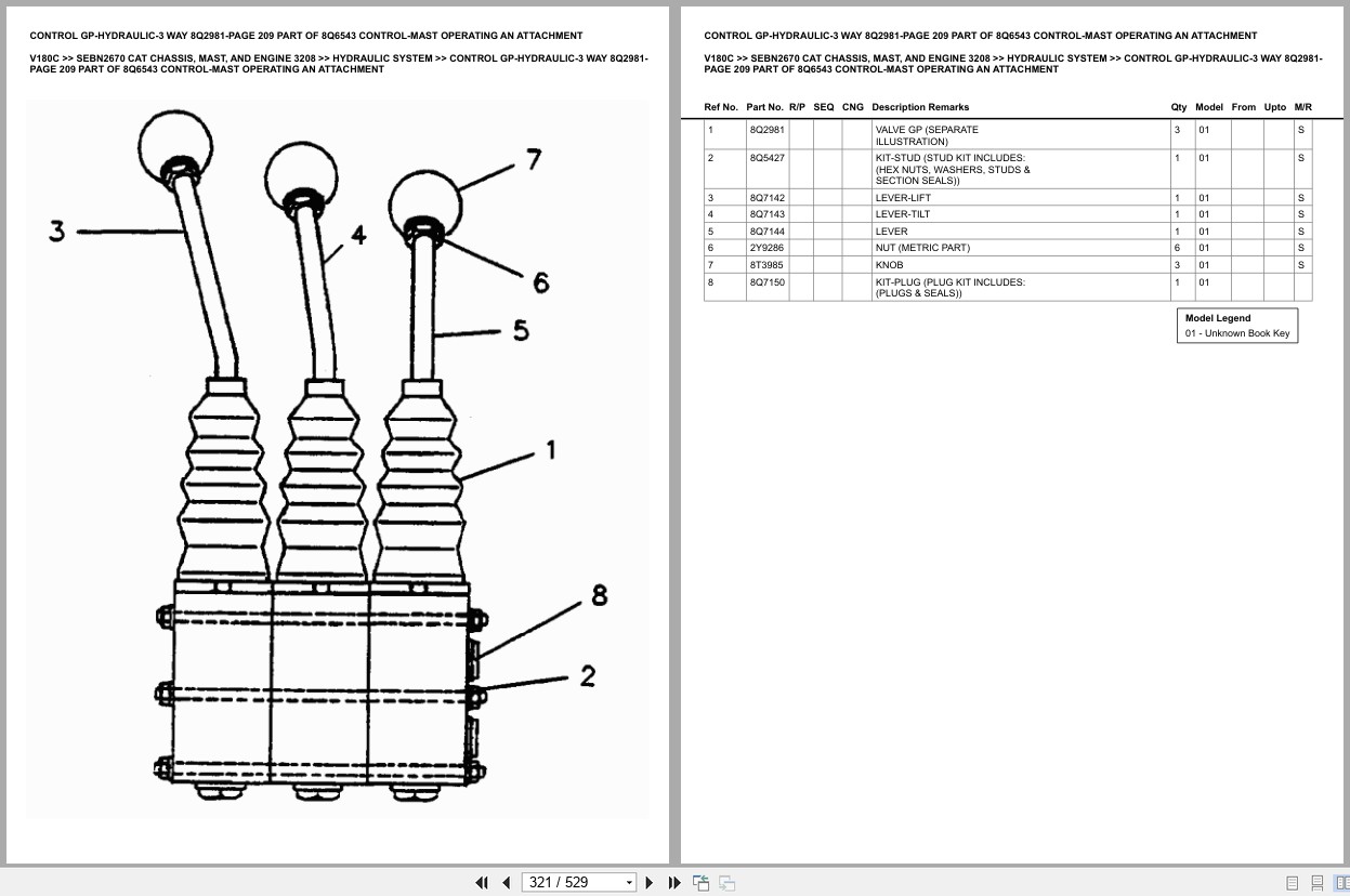 Caterpillar Forklift V180C Europe Parts Catalog (2)