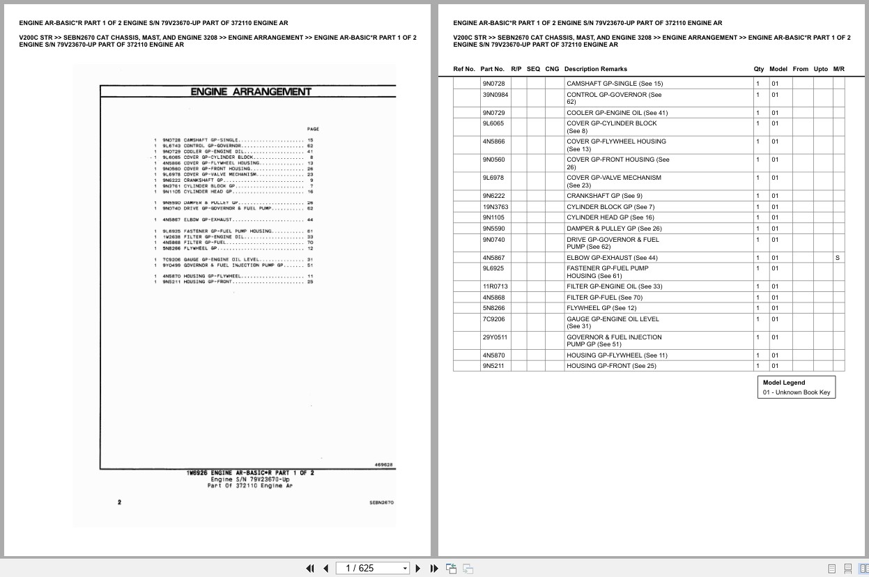 Caterpillar Forklift V200C STR Europe Parts Catalog (1)