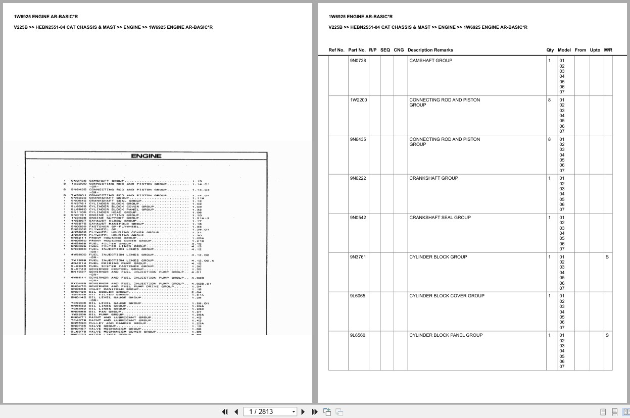 Caterpillar Forklift V225B Europe Parts Catalog (1)