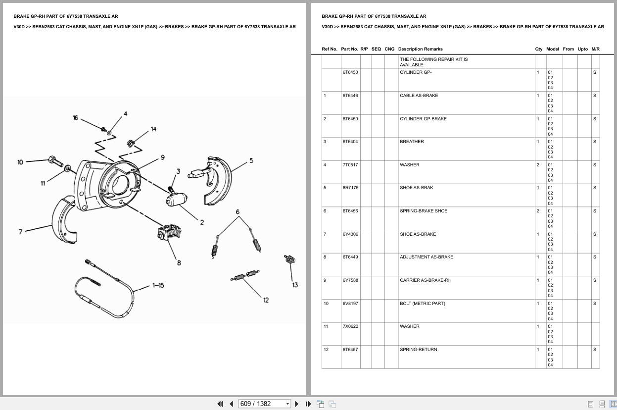 Caterpillar Forklift V30D Europe Parts Catalog (2)