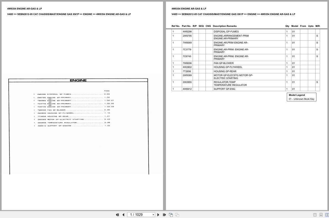 Caterpillar Forklift V40D Europe Parts Catalog (1)