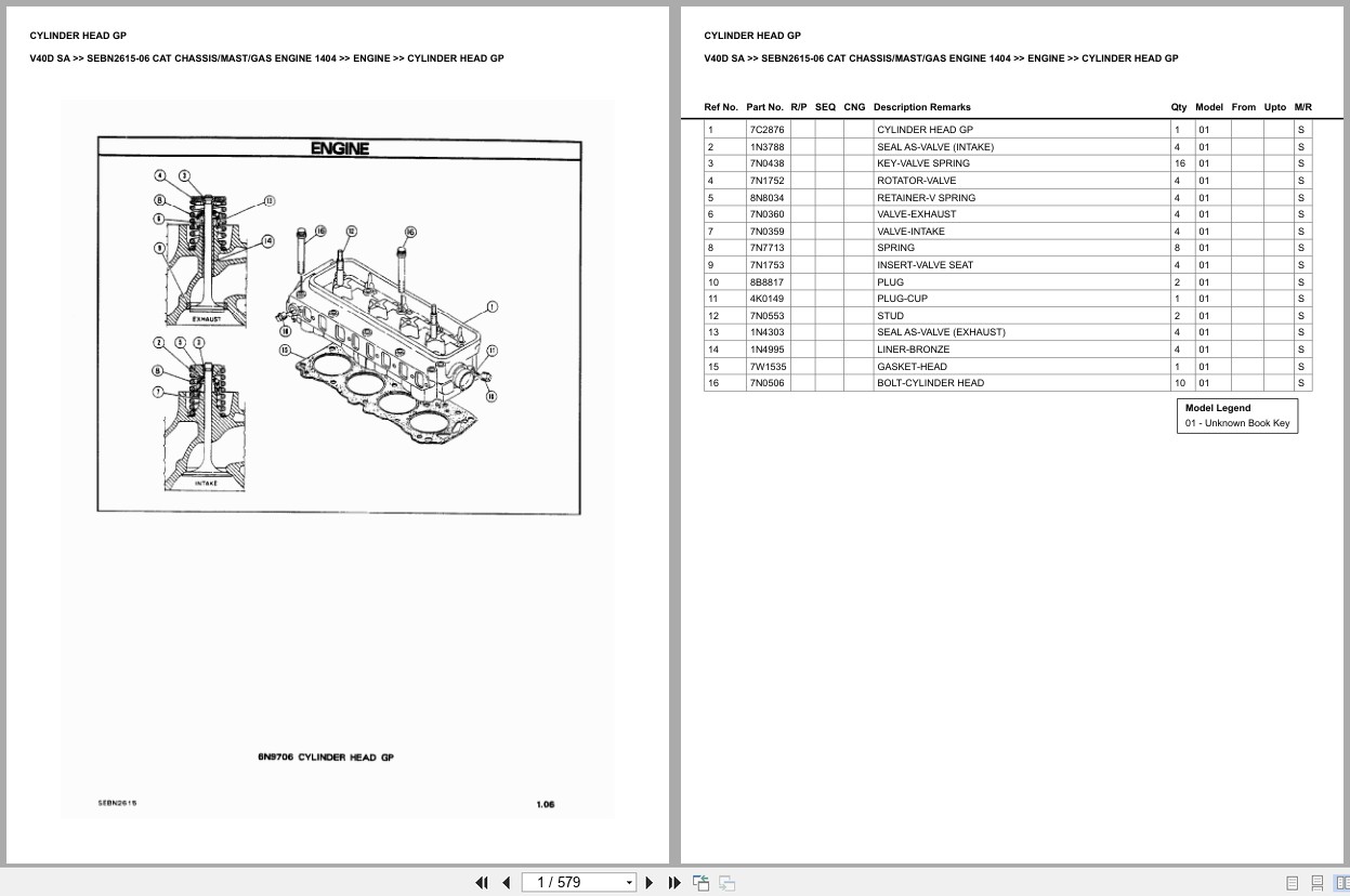 Caterpillar Forklift V40D SA Europe Parts Catalog (1)