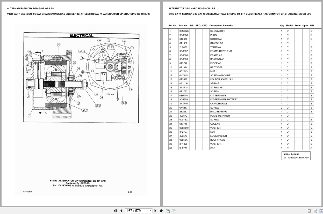 Caterpillar Forklift V40D SA Europe Parts Catalog (2)
